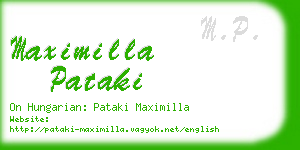 maximilla pataki business card